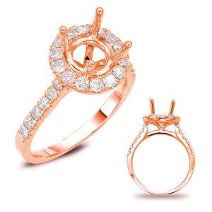 Rose Gold Halo Engagement Ring Rose Gold Halo Engagement Ring