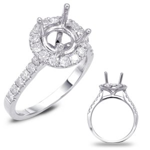 White Gold Halo Engagement Ring White Gold Halo Engagement Ring