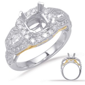 Yellow & White Gold Engagement Ring Yellow & White Gold Engagement Ring