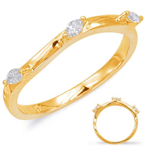 14KY Marquise Wedding Band