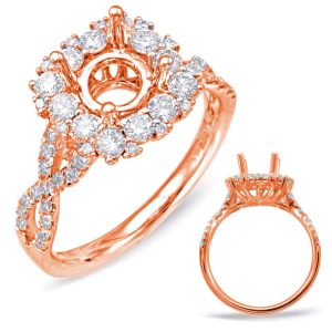 Rose Gold Halo Engagement Ring Rose Gold Halo Engagement Ring