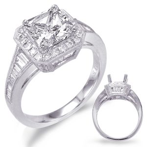 White Gold Halo Engagement Ring White Gold Halo Engagement Ring