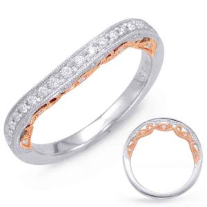14KRW Round Wedding Band
