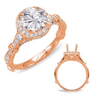 Rose Gold Halo Engagement Ring
