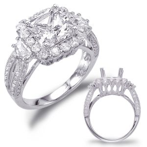 White Gold Halo Engagement Ring White Gold Halo Engagement Ring