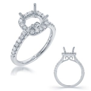 White Gold Halo Engagement Ring White Gold Halo Engagement Ring