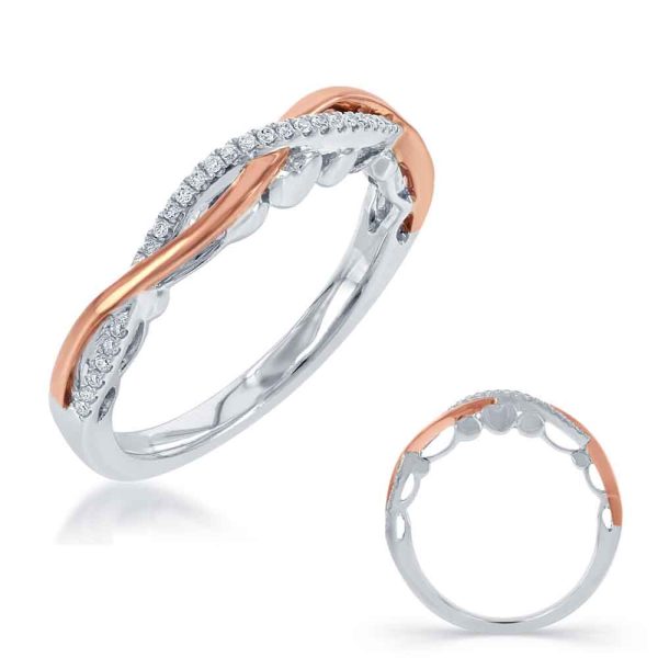14KRW Round Wedding Band