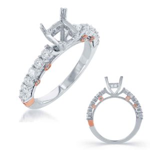 White & Rose Gold Engagement Ring White & Rose Gold Engagement Ring