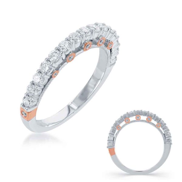White & Rose Gold Matching Band