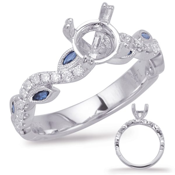 Multi Sapphire Diamond Engagement Ring