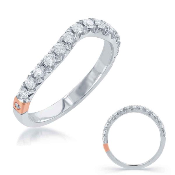 14KRW Round Wedding Band