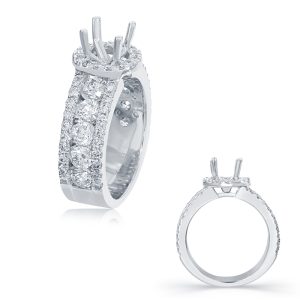 White Gold Halo Engagement Ring White Gold Halo Engagement Ring