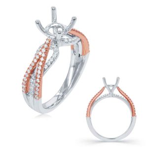 Rose & White Gold Engagement Ring Rose & White Gold Engagement Ring