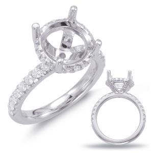 White Gold Halo Engagement Ring White Gold Halo Engagement Ring