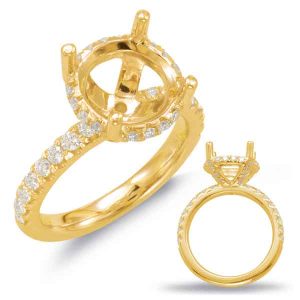 Yellow Gold Halo Engagement Ring Yellow Gold Halo Engagement Ring