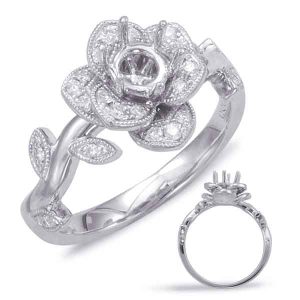White Gold Halo Engagement Ring White Gold Halo Engagement Ring