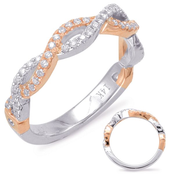 14KRW Round Wedding Band