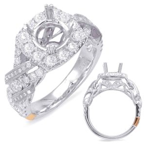 White Gold Halo Engagement Ring White Gold Halo Engagement Ring