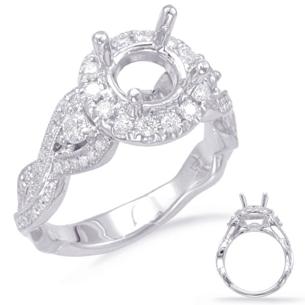 14KW Braided Engagement Ring