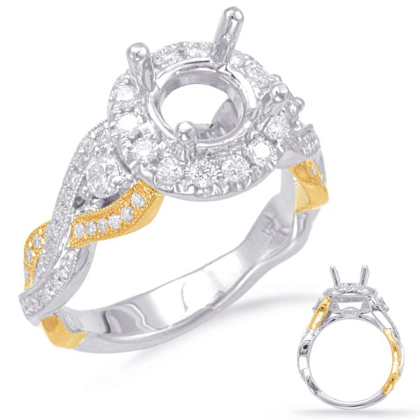14KYW Braided Engagement Ring