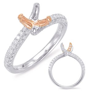 White & Rose Gold Engagement Ring White & Rose Gold Engagement Ring