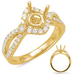 Yellow Gold Halo Engagement Ring Yellow Gold Halo Engagement Ring