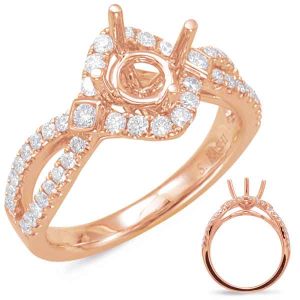 Rose Gold Halo Engagement Ring Rose Gold Halo Engagement Ring