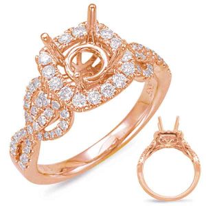 Rose Gold Halo Engagem Rose Gold Halo Engagem