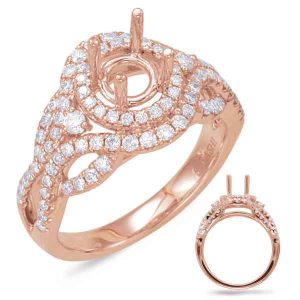 Rose Gold Halo Engagement Ring Rose Gold Halo Engagement Ring