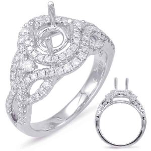 White Gold Halo Engagement Ring White Gold Halo Engagement Ring
