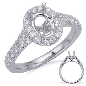 White Gold Halo Engagement Ring White Gold Halo Engagement Ring