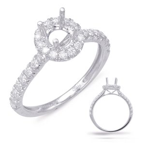 White Gold Halo Engagement Ring White Gold Halo Engagement Ring