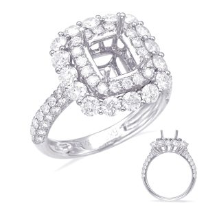 White Gold Halo Engagement Ring White Gold Halo Engagement Ring