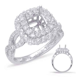 White Gold Halo Engagement Ring