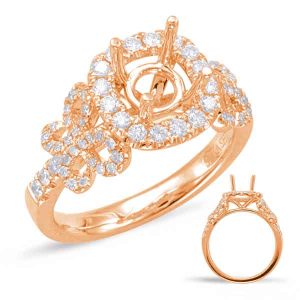 Rose Gold Halo Engagement Ring