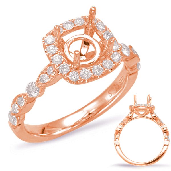 Rose Gold Halo Engagement Ring