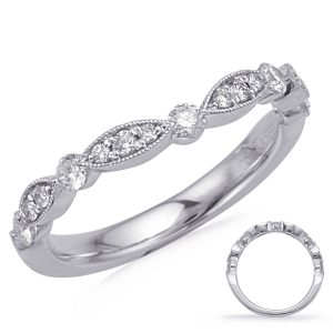 White Gold Matching Curved Band White Gold Matching Curved Band