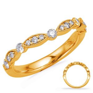 Yellow Gold Matching Curved Band Yellow Gold Matching Curved Band