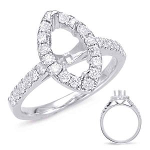 White Gold Halo Engagement Ring White Gold Halo Engagement Ring