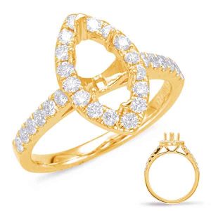 Yellow Gold Halo Engagement Ring