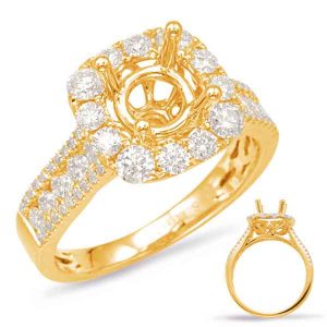 Yellow Gold Halo Engagement Ring