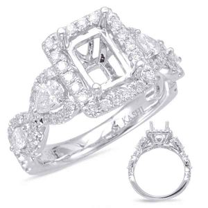 White Gold Halo Engagement Ring White Gold Halo Engagement Ring