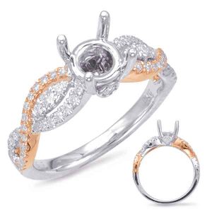 Rose & White Gold Engagement Ring Rose & White Gold Engagement Ring