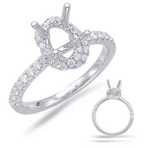 White Gold Halo Engagement Ring White Gold Halo Engagement Ring