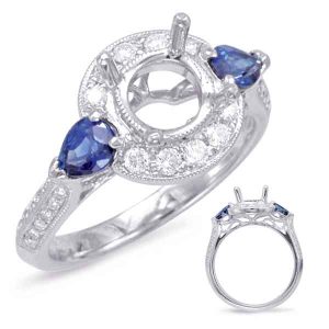 Platinum Sapphire & Diamond Halo Ring Platinum Sapphire & Diamond Halo Ring