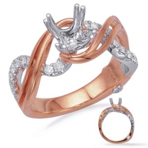 Rose & White Gold Engagement Ring Rose & White Gold Engagement Ring
