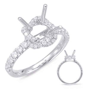 White Gold Halo Engagement Ring White Gold Halo Engagement Ring
