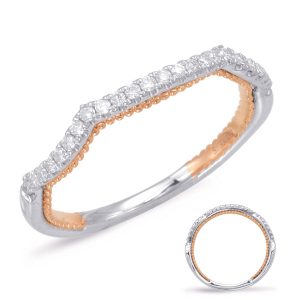 14KRW Round Wedding Band