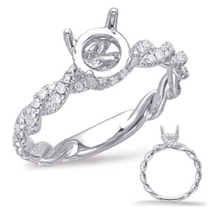 14KW Braided Engagement Ring
