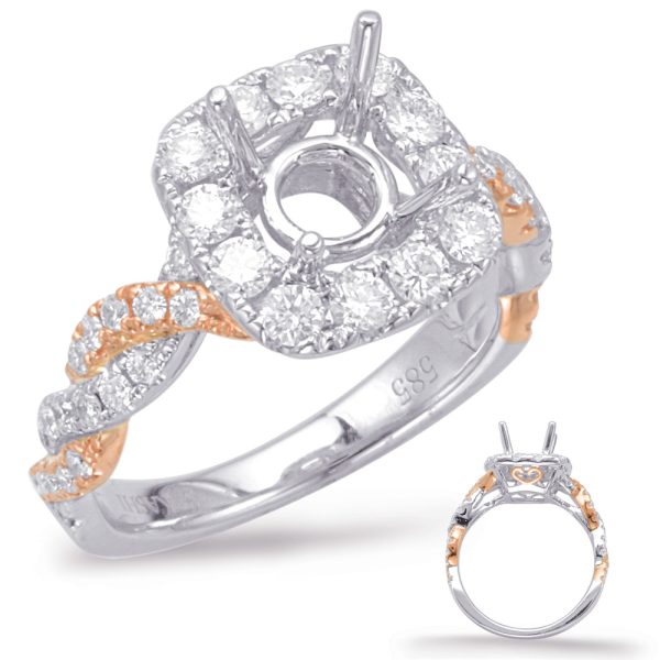 14KRW Braided Engagement Ring